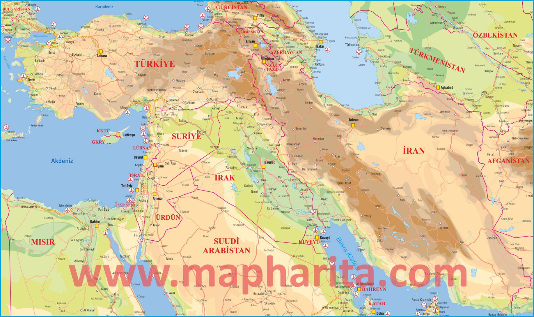 Afrin Haritası, Elbab Haritası, Menbiç Haritası, Kobani Haritası, Cerablus Haritası, Halep Haritası, İdlip Haritası, Rakka Haritası, Kamışlı Haritası, Deyrizor Haritası,  Hama Haritası, Humus Haritası, Şam Haritası 