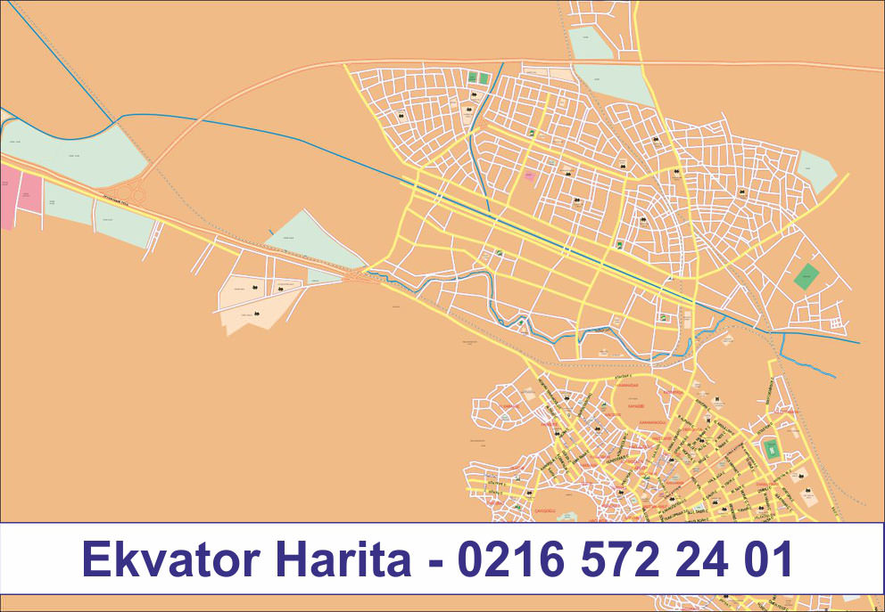 AFYON ŞEHİR HARİTASI - AFYON MERKEZ HARİTASI - AFYON MAHALLELER HARİTASI