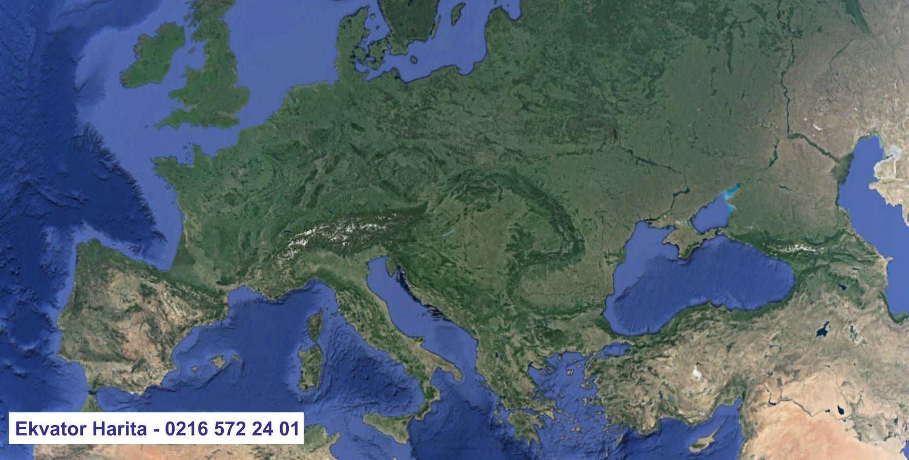 Avrupa Uydu Haritası Örnek Fotoğrafı