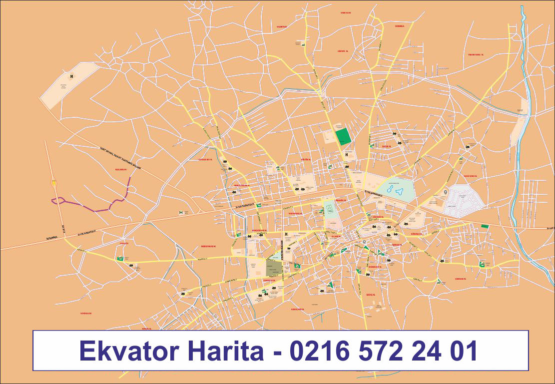 BOLU ŞEHİR HARİTASI - BOLU MERKEZ HARİTASI - BOLU MAHALLELER HARİTASI