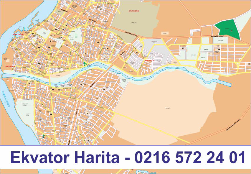 ÇANAKKALE ŞEHİR HARİTASI - ÇANAKKALE MERKEZ HARİTASI - ÇANAKKALE MAHALLELER HARİTASI