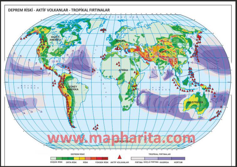 DÜNYA DEPREM HARİTASI