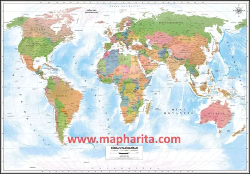 Duvar Kağıdı olarak Dünya Haritası 