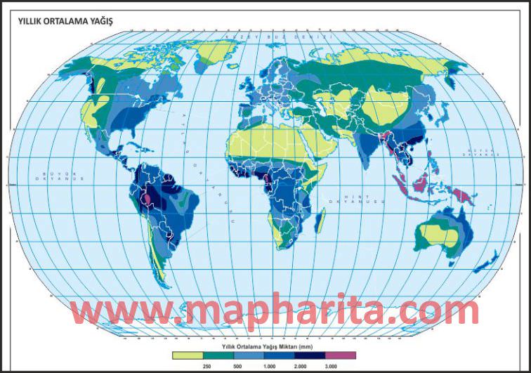 DÜNYA YAĞIŞ HARİTASI