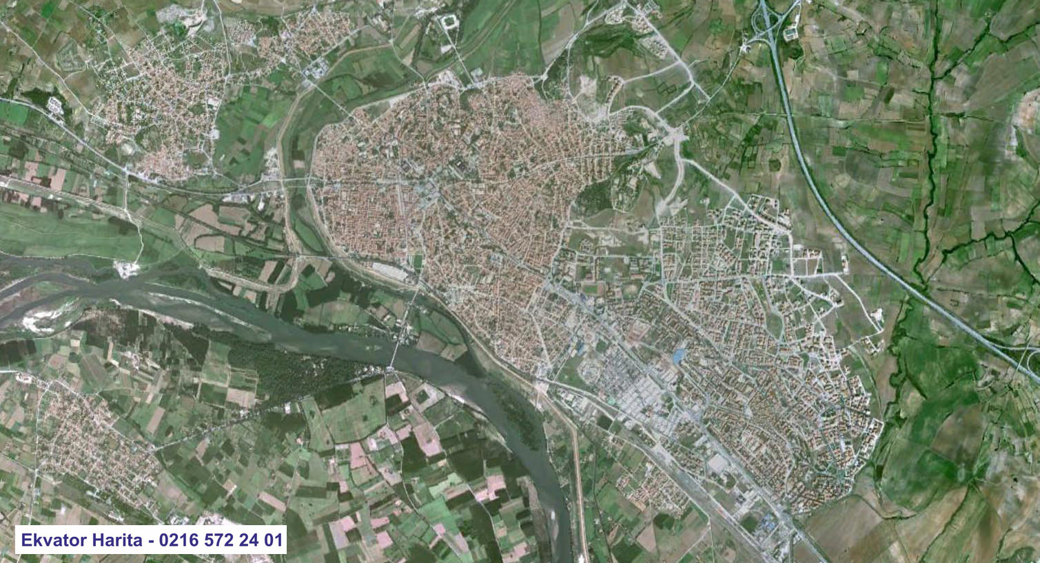 Edirne Uydu Haritası Örnek Fotoğrafı