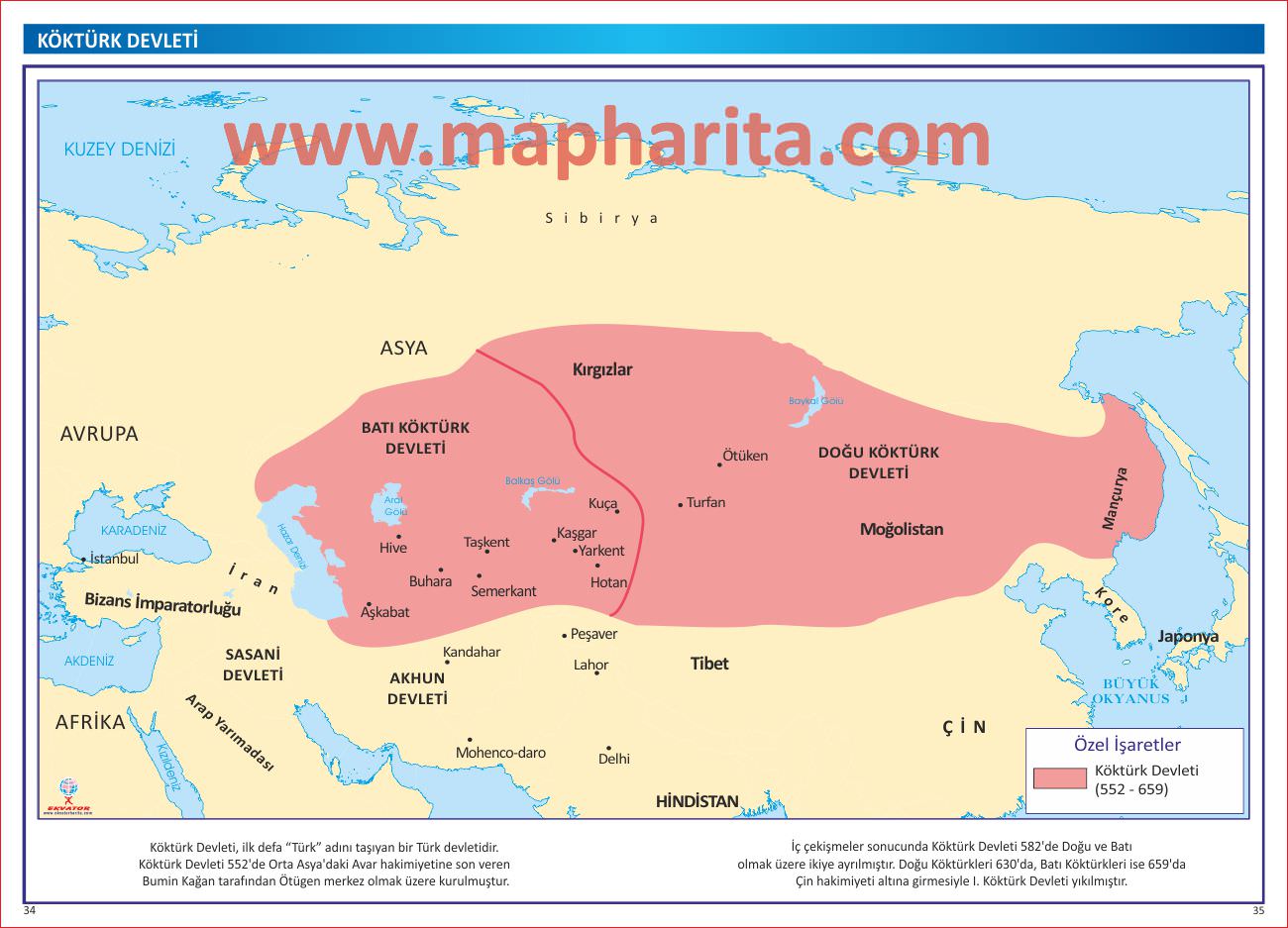 GÖKTÜRK DEVLETİ HARİTASI