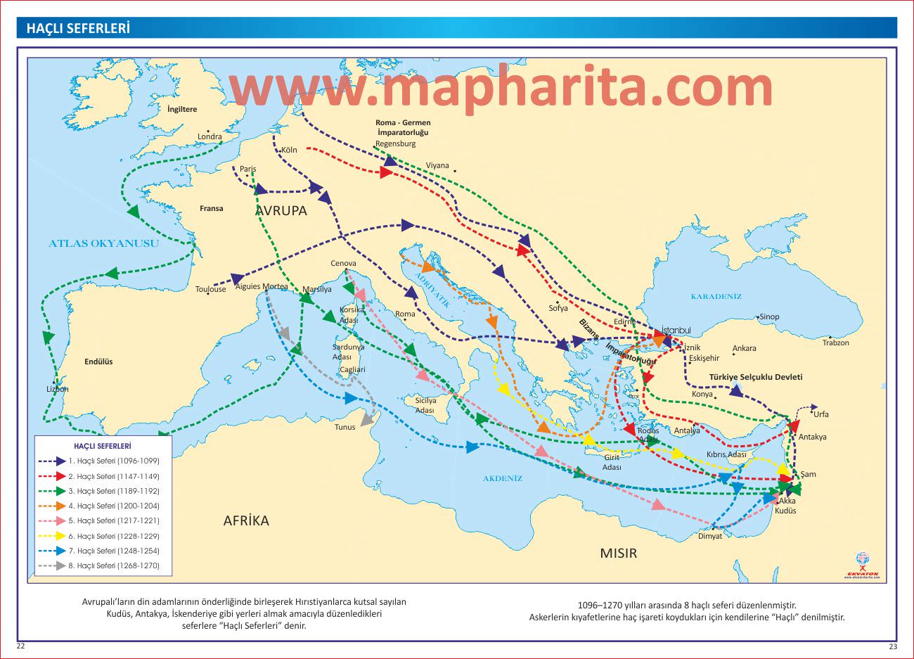 HAÇLI SEFERLERİ HARİTASI