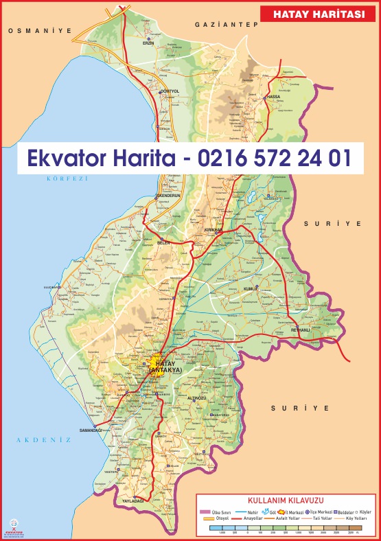 HATAY İLİ FİZİKİ HARİTASI