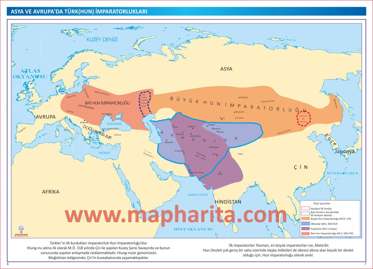 HUN İMPARATORLUĞU HARİTASI