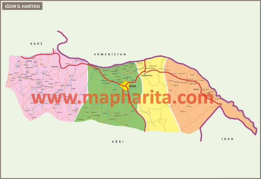 Iğdır İl Haritası Örnek Görüntüsü