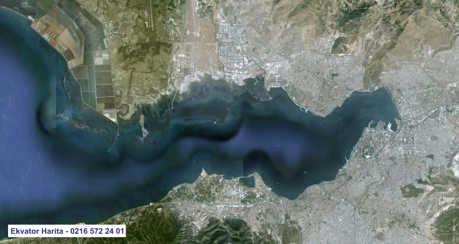 İzmir Uydu Haritası Örnek Fotoğrafı