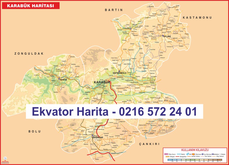 KARABÜK İLİ FİZİKİ HARİTASI