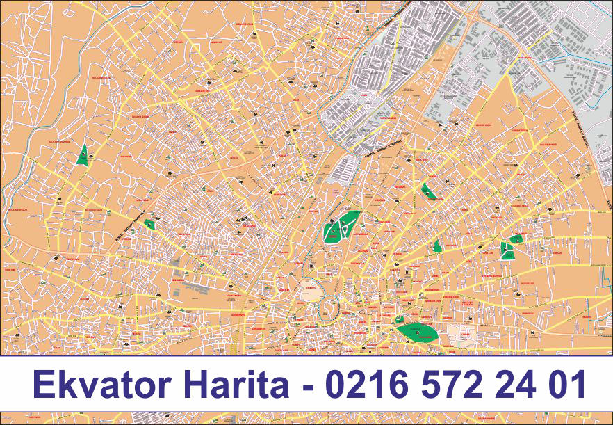 KASTAMONU ŞEHİR HARİTASI - KASTAMONU MERKEZ HARİTASI - KASTAMONU MAHALLELER HARİTASI