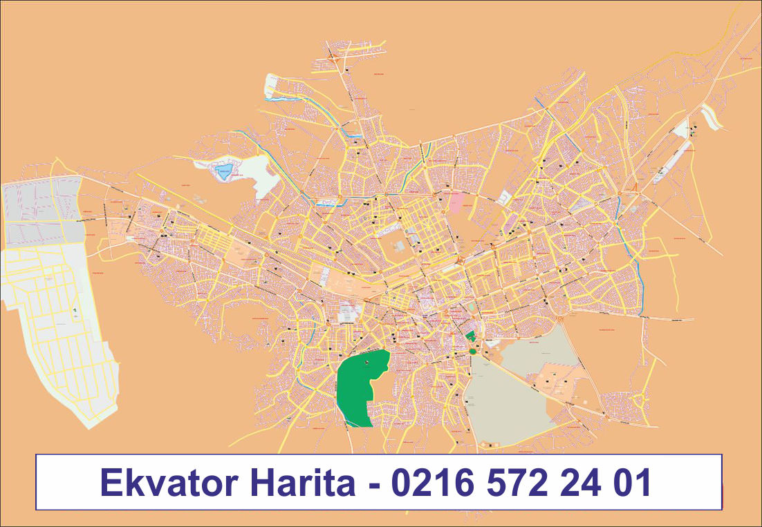 KAYSERİ ŞEHİR HARİTASI - KAYSERİ MERKEZ HARİTASI - KAYSERİ MAHALLELER HARİTASI