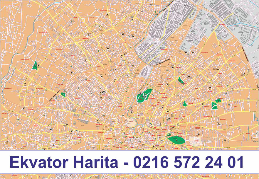 KIRŞEHİR ŞEHİR HARİTASI - KIRŞEHİR MERKEZ HARİTASI - KIRŞEHİR MAHALLELER HARİTASI