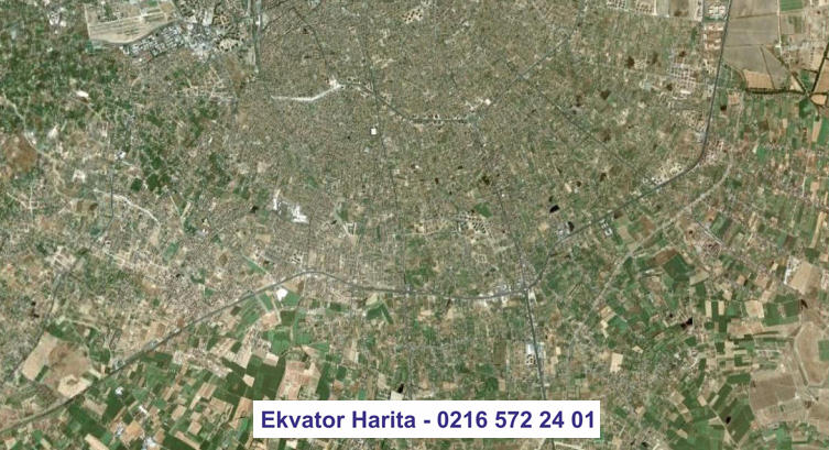 Lefkoşe Uydu Haritası Örnek Fotoğrafı