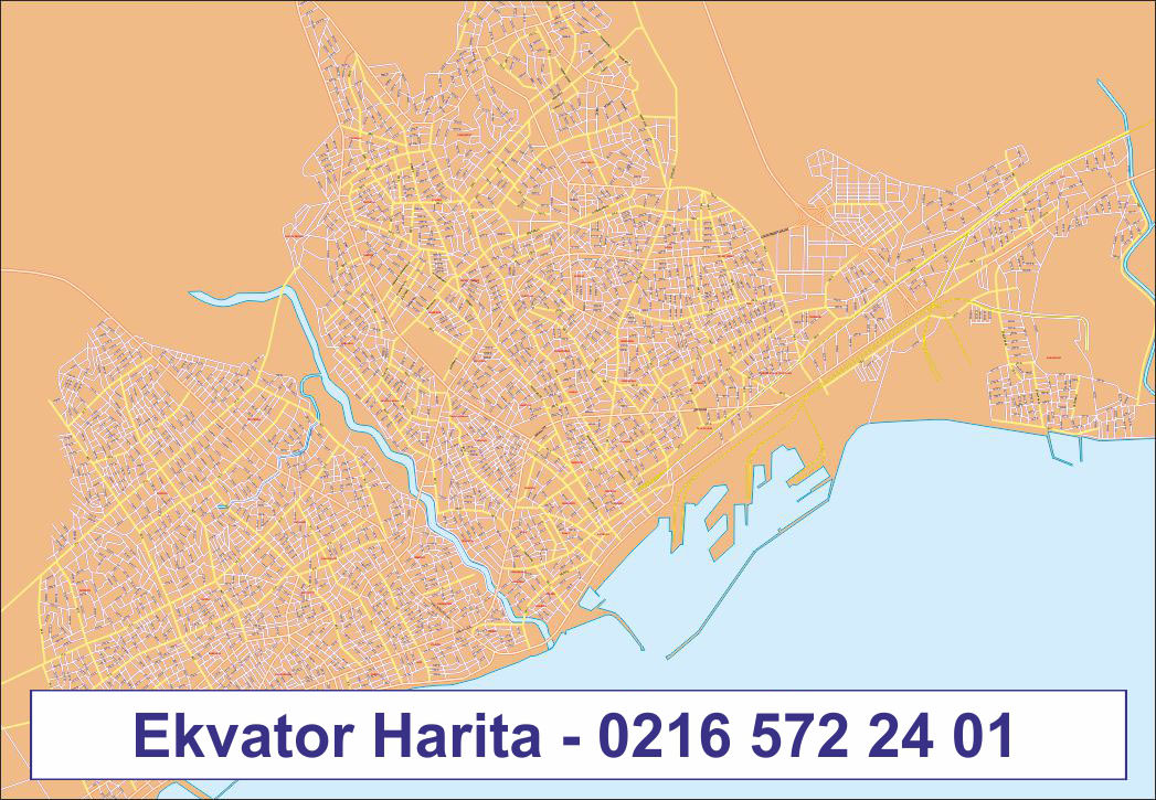 MERSİN ŞEHİR HARİTASI - MERSİN MERKEZ HARİTASI - MERSİN MAHALLELER HARİTASI