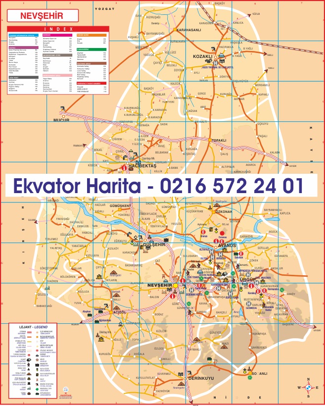 NEVŞEHİR İLİ FİZİKİ HARİTASI