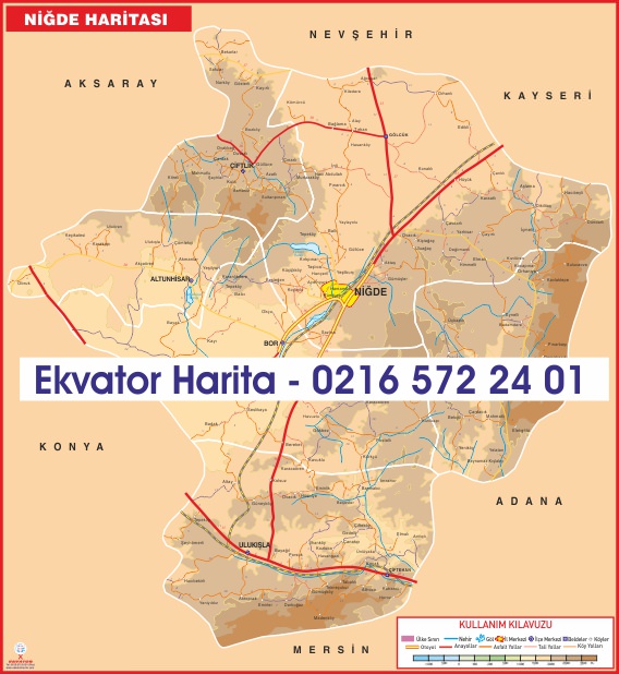 NİĞDE İLİ FİZİKİ HARİTASI