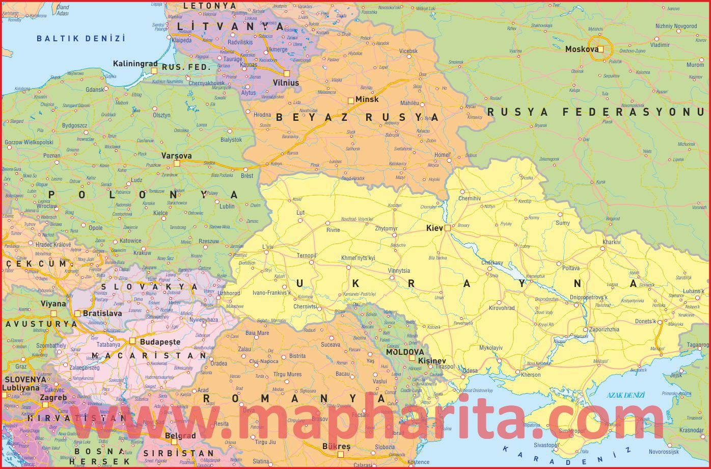 Romanya Haritası Örnek Görüntüsü