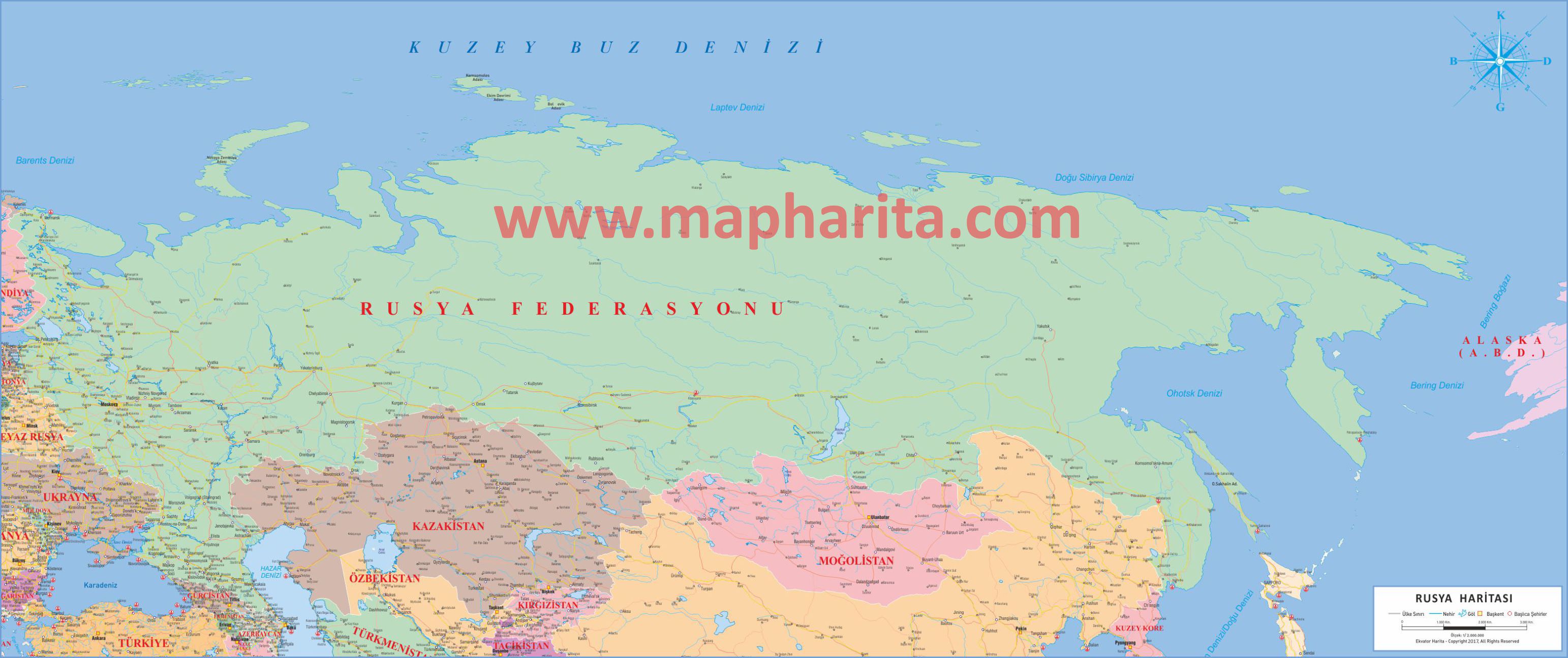 Rusya Haritası Örnek Görüntüsü