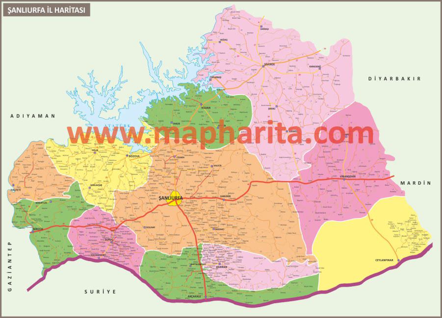 Şanlıurfa İl Haritası Örnek Görüntüsü