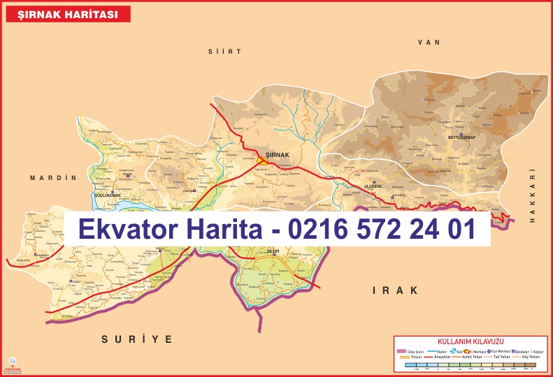 ŞIRNAK İLİ FİZİKİ HARİTASI