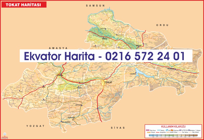 TOKAT İLİ FİZİKİ HARİTASI