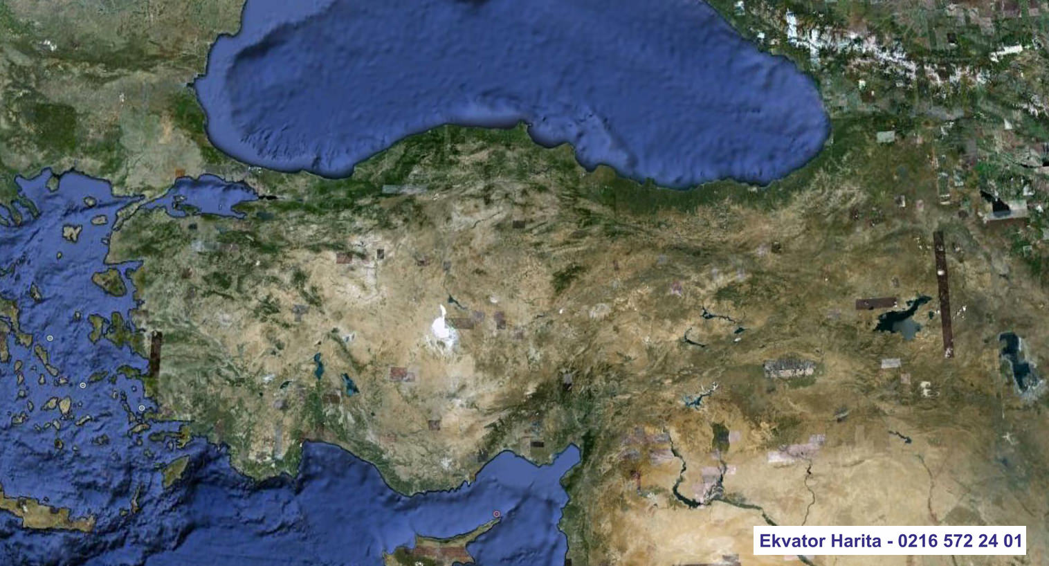 Türkiye Uydu Haritası Örnek Fotoğrafı
